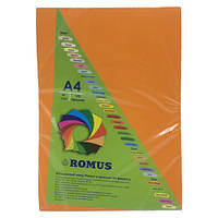 Папір кольоровий Romus А4 80 г/м2 100 аркушів Колір мандарина (R51406)