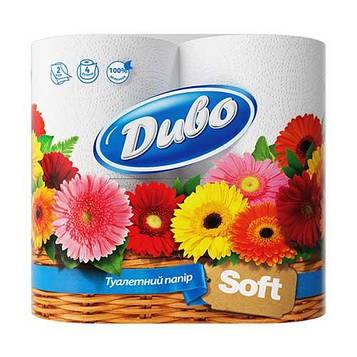 Папір туалетний Диво Soft двошаровий 17,25 м 4 шт. (99774)