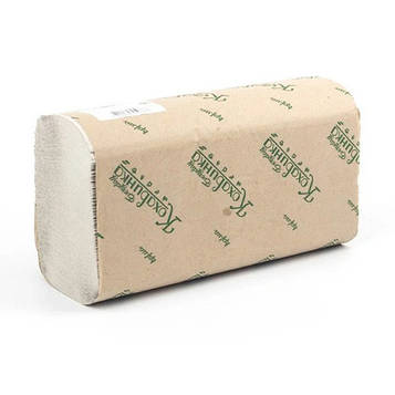 Рушники паперові вузькопанельні Кохавинка одношарові Z-складання 200 листів Сірі (50767)