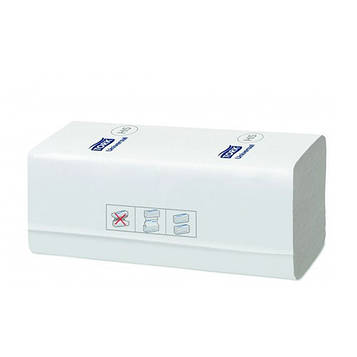 Рушники паперові вузькопанельні Tork PeakServe одношарові Z-складання 410 листів Білі (100585)