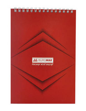 Блокнот Buromax Monochrome A5 48 аркушів у клітинку Червоний (BM.2474-05)