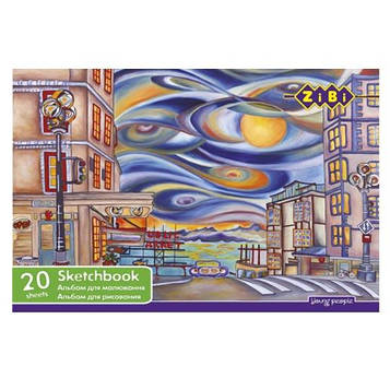 Альбом для малювання на пружині ZiBi 20 аркушів різноманітний дизайн (ZB.1440)