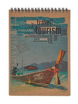 Блокнот Buromax Kraft A5 80 аркушів у клітинку з перфорацією (BM.2471)