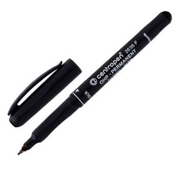 Маркер перманентний Centropen 0.6 мм Чорний (2636/01)