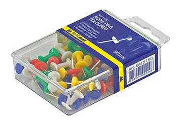 Кнопки-цвяшки Buromax 50 шт. Кольорові (BM.5150)