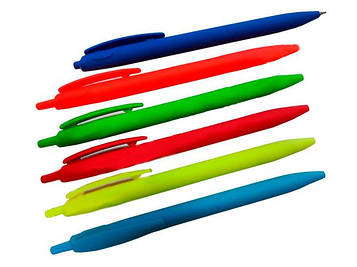 Ручка масляна автомат. Hiper Soft Touch Синя 0.7 мм (HA-170)