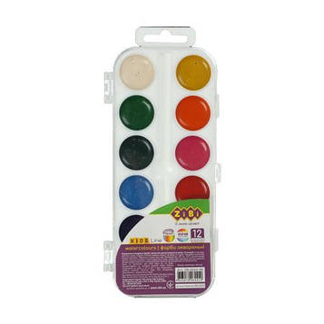 Фарби акварельні ZiBi Kids Line 12 кольорів (ZB.6544-08)