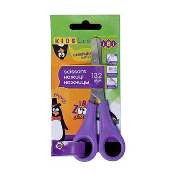 Ножиці дитячі з лінійкою ZiBi Kids Line 13.2 см Фіолетові (ZB.5001-07)