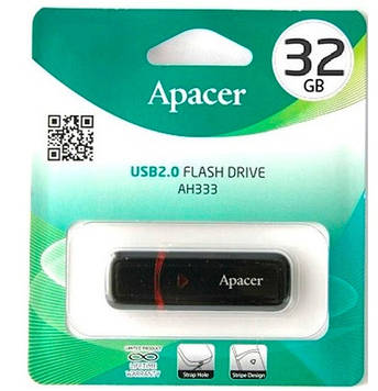 Флешка Apacer 32 Гб Чорна (AP32GAH333B-1)