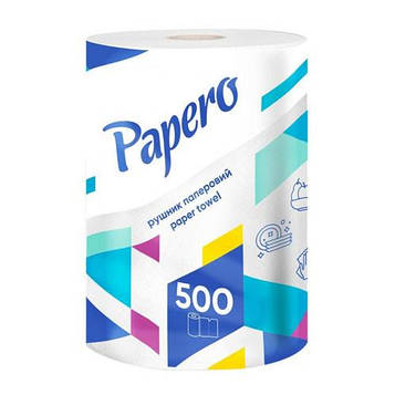 Рушники паперові Papero Джамбо двошарові 500 відривів (RL074)