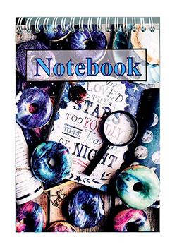 Блокнот Romus A5 96 аркушів у клітинку верхня спіраль (R44264)