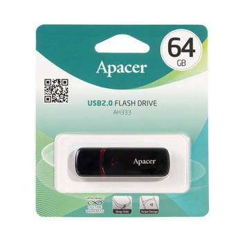 Флешка Apacer 64 Гб Чорна (AP64GAH333B-1)