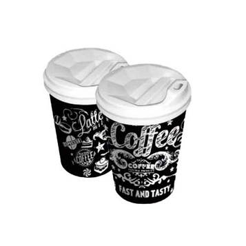 Стакан паперовий Coffee Late 110 мл 50 шт. Чорний (21471)