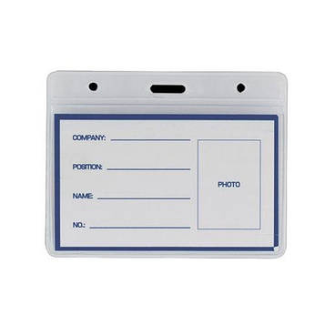 Бейдж-ідентифікатор горизонтальний Buromax 95x75 мм Прозорий (BM.5402)