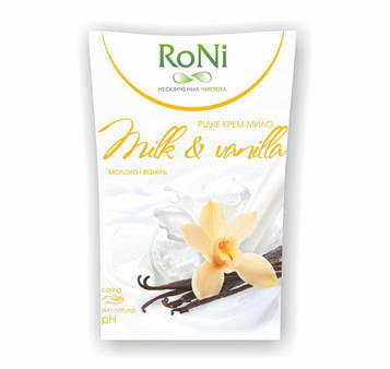 Рідке крем-мило RoNi Молоко-ваніль 450 мл  (440047)