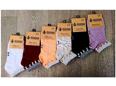 Шкарпетки жіночі арт. 0338,бавовна, в асорт. р.36-40 1пар ТМ MINORA