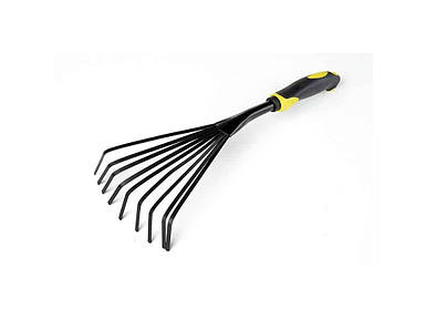 Граблі садові віялові з обгумованою рукояткою ТМ СИЛА FG