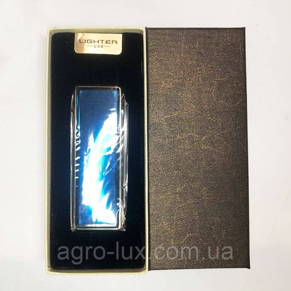 Запальничка USB в подарунковій упаковці з двома спіралями розжарювання. KS-178 Колір: синій