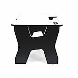 Стильний стіл геймерський з підсвічуванням Generic Gamer 2 White/Black, фото 6