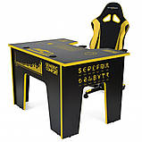 Геймерський стіл Generic Gamer 3 Office Boss Black/Yellow, фото 6