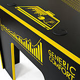 Геймерський стіл Generic Gamer 3 Office Boss Black/Yellow, фото 10