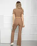Костюм літній брючний бежевий, фото 3