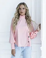 Блуза женская модная розовая