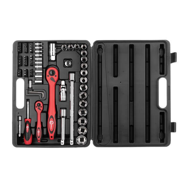 Набір інструментів професійний, 1/2" & 1/4", 72 од. CrV INTERTOOL ET-6072 mst mst, фото 1