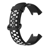Силиконовый ремешок для часов Mi Watch 2 Lite / Redmi Watch 2 с перфорацией ремешки ми вотч 2 лайт / редми 2 Черный Белый