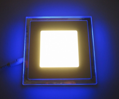 Світлодіодна панель LM 499 3W 4500K квадратна, синя, підсвічування, зовнішньо. Код.58661