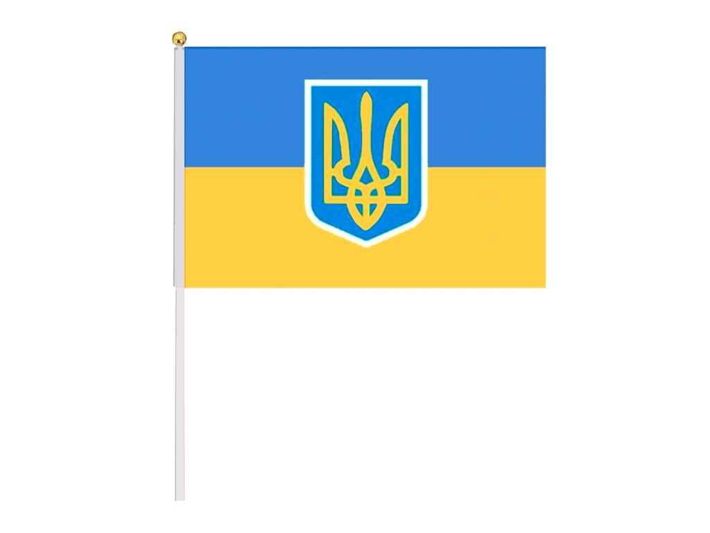 Прапорець 20см*30см УКРАЇНА ГЕРБ 780050 ТМ УКРАЇНА, фото 1