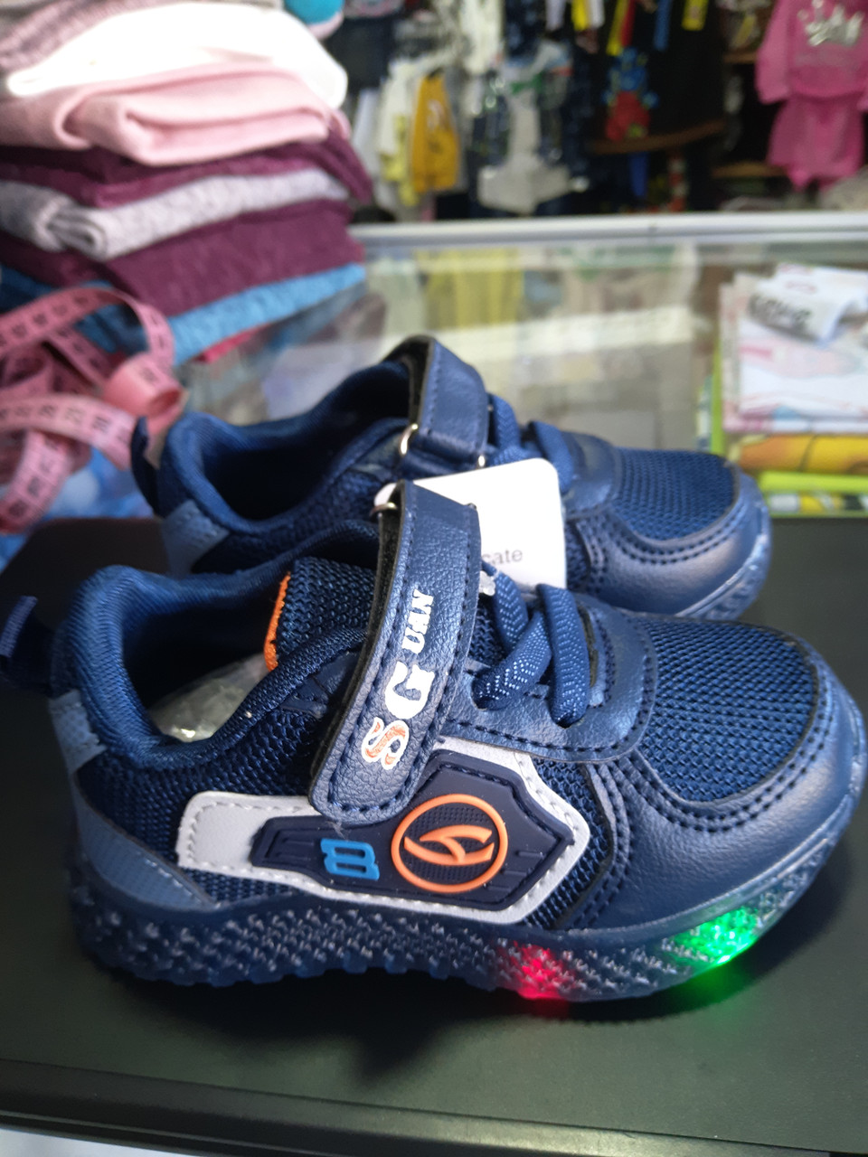 LED кросівки для хлопчика з підсвічуванням сині розмір 21 22 23 24