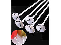 Палочка 40см з кріпл. для латексної кульки.БІЛИЙ (50шт/уп) 883100 ТМ PELICAN