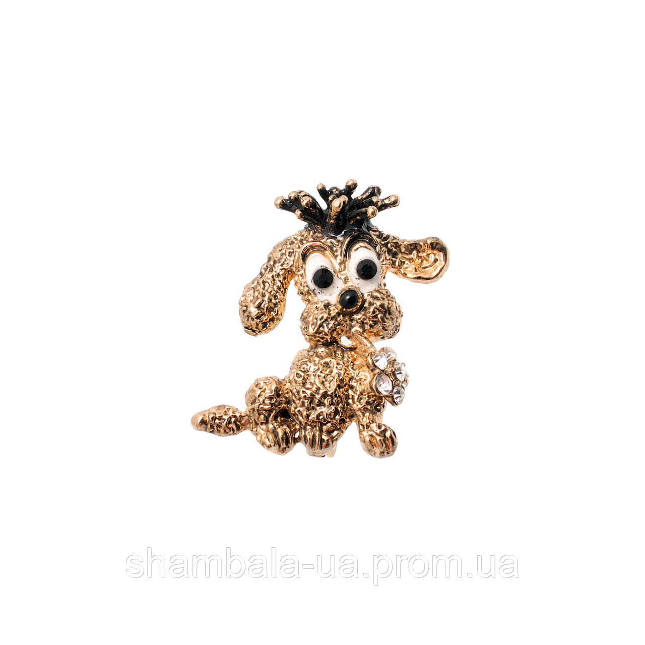 Брошка Fashion Jewerly "Golden dog" (042985)