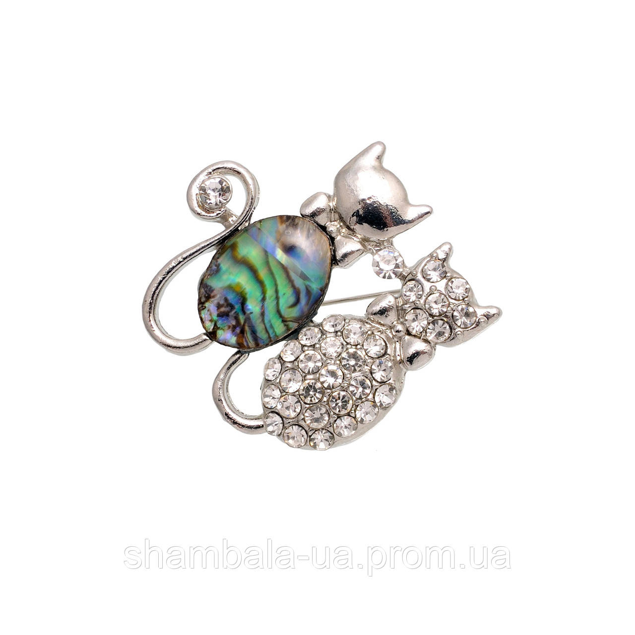 Брошка Fashion Jewerly "Пара кішок" (051963)