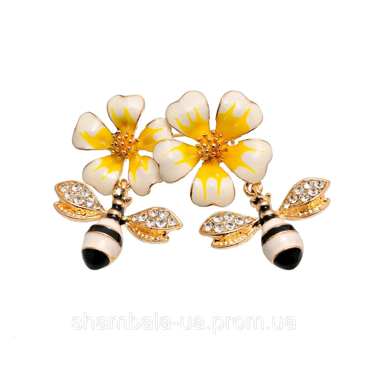 Брошка Fashion Jewerly "Оси з квітами" (053141)