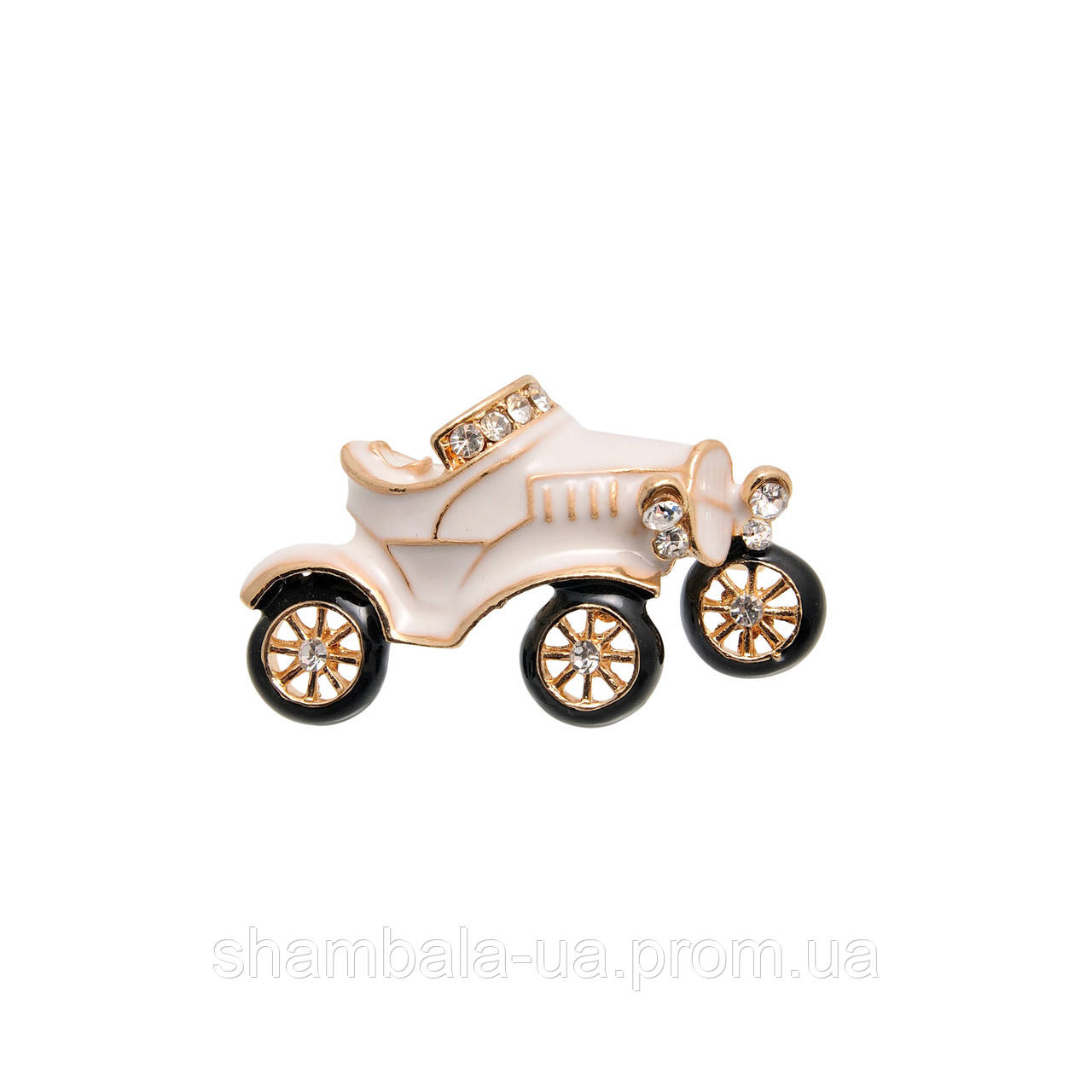 Брошка Fashion Jewerly "Ретро авто" біле (045917)