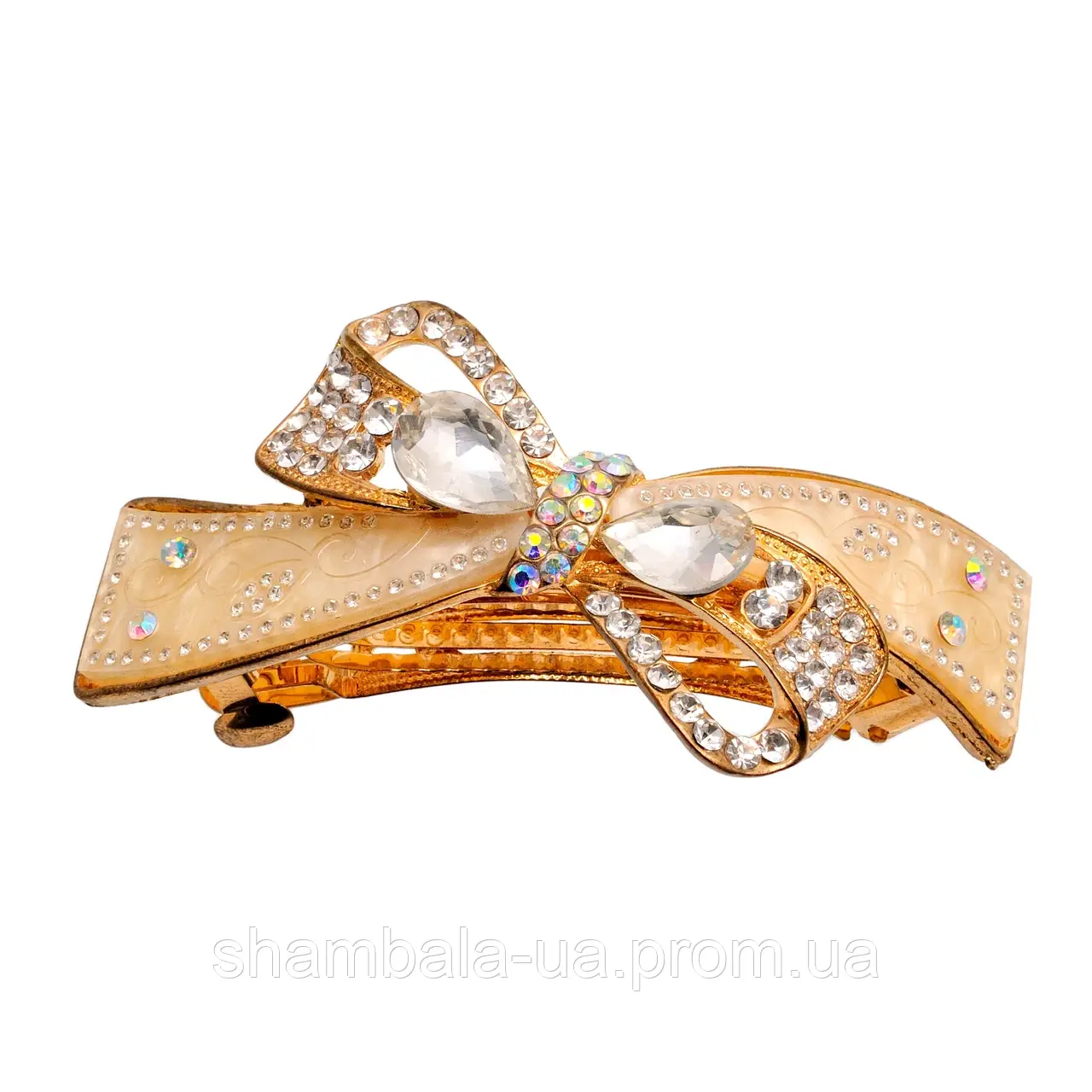 Заколка-автомат "Original with bow stones" (037868)