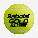 Нові м' ячі BABOLAT Gold All Court (ящик 72 м'яча) для великого тенісу (18 банок по 4 м'яча), фото 3