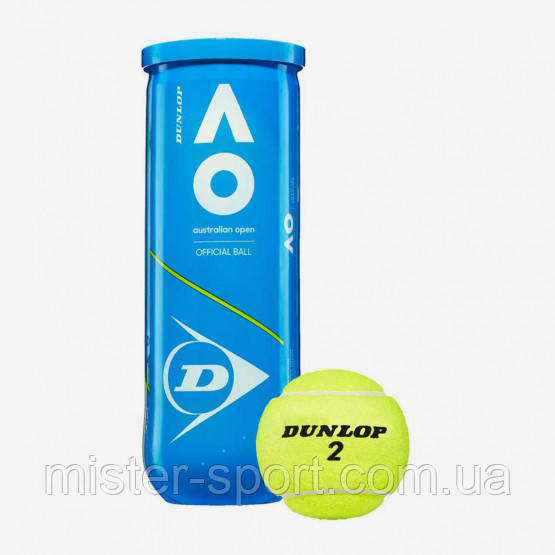 Нові м'ячі Dunlop Australian Open для великого тенісу 3 м'яча в банці