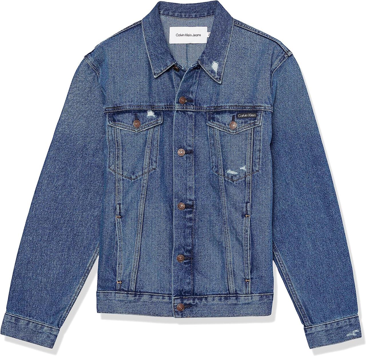 Чоловіча джинсова куртка Calvin Klein з кишенями 1159777487 (Синій, XS), фото 1