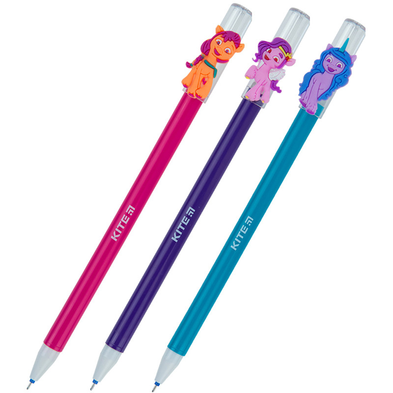 Набір гелевих ручок пиши-стирай Kite Little Pony 3 штуки синіх (LP22-352/03/P), фото 1