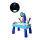Дитячий столик проектор для малювання Projector Painting набір з проектора , 24 слайда і фломастери (Синій), фото 5