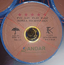 Магістральний шланг лейфлет (Layflat) ANDAR 6" (150 мм) 4Бар 100 м, фото 3