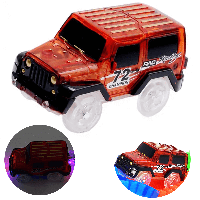 Светящаяся игрушка-машинка Magic Tracks, Красная / Трековая машинка с подсветкой / Машинка Мэджик трек