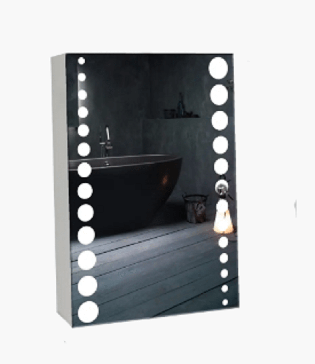 Зеркальный шкаф (360*530) ШК829 для ванной комнаты - фото 1 - id-p1805407689