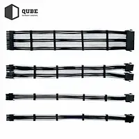 Набор кабелей для БП QUBE QBWSET24P2x8P2x8PWP Pink White 1*24P MB, 2*4+4P CPU,2*6+2P VGA