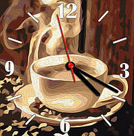 Картина по номерам часы ArtStory Душистый кофе (ASG013) 30 х 30 см (Без коробки)