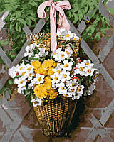 Картина по номерам Идейка Плетеная корзина с цветами ©Paul De Longpre (KHO2097) 40 х 50 см (Без коробки)