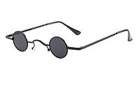 Круглі сонцезахисні окуляри чорні  (28мм)(Уцінка)